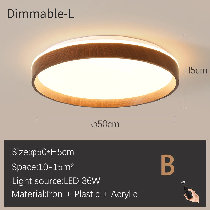 plafonnier moderne led à intensité variable - vue 16 sur 17