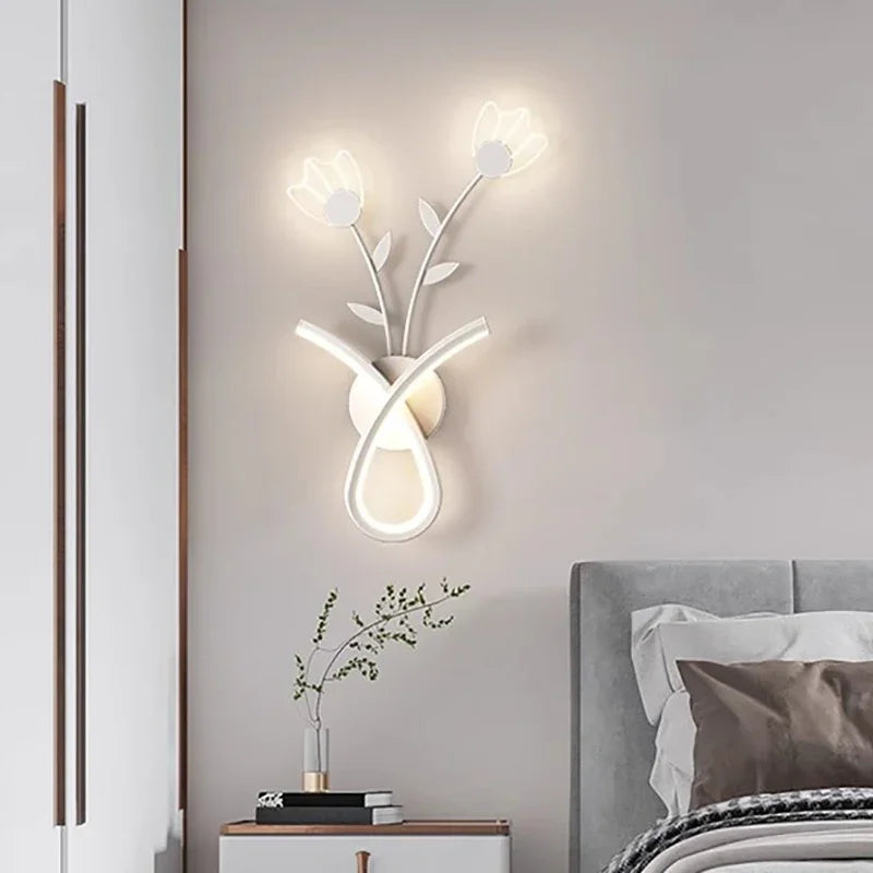 applique murale led acrylique fleur déco - vue 3 sur 23