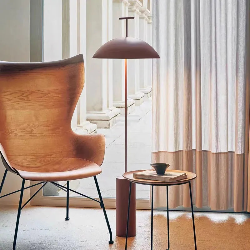 lampadaire industriel design avec abat-jour en métal - vue 5 sur 9