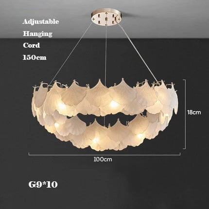 Minimalist retro glass chandelier for interior decoration - vue 10 sur 11
