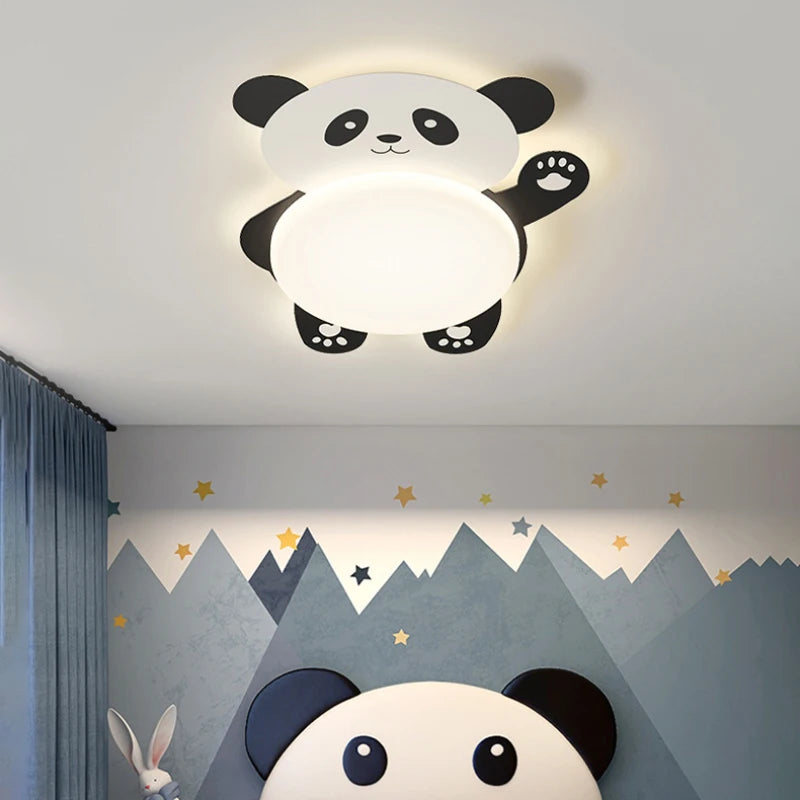plafonnier panda mignon pour chambre d'enfant moderne minimaliste - vue 3 sur 7