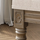 Beige Upholstered Bench Entryway Bedroom Dining Bench Wood Vanity Piano Shoe Bench,Ottoman Bench for Living Room Kitchen Hallway