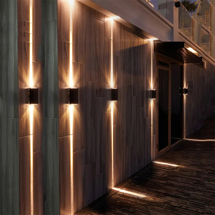 applique murale led extérieure moderne étanche en aluminium - vue 5 sur 15