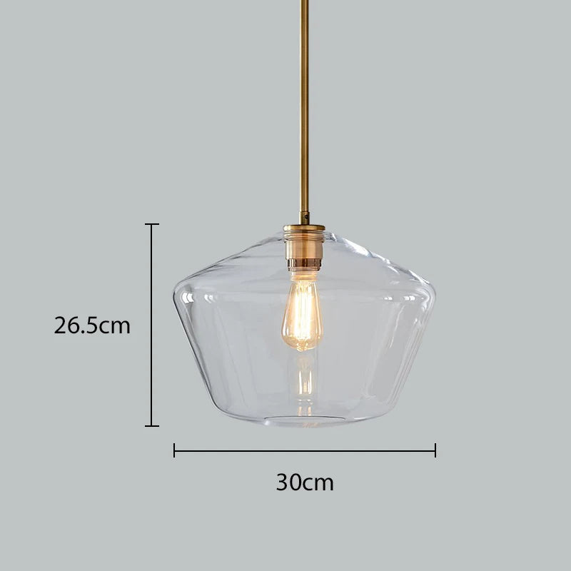 Modern Nordic glass pendant light, creative minimalist style - vue 10 sur 14