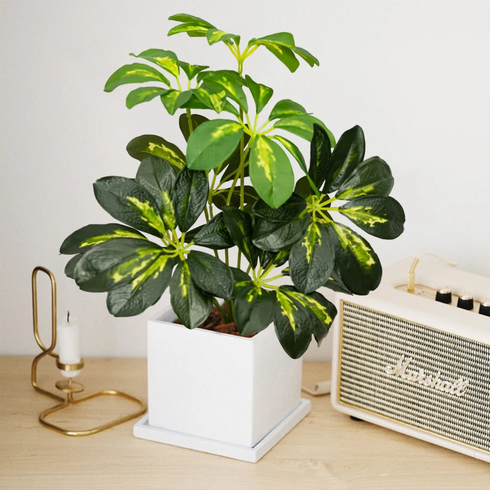 plante artificielle tortue tropicale avec feuilles décoratives pour intérieur - vue 3 sur 8