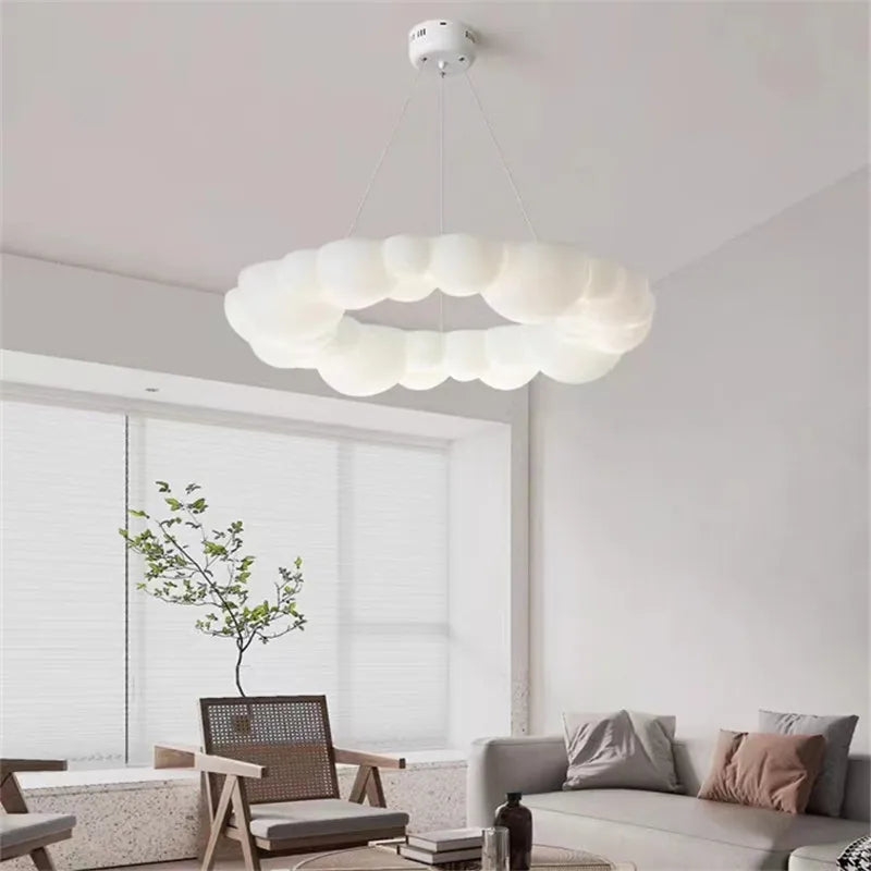 plafonnier led moderne design nordique en forme de nuage - vue 5 sur 8