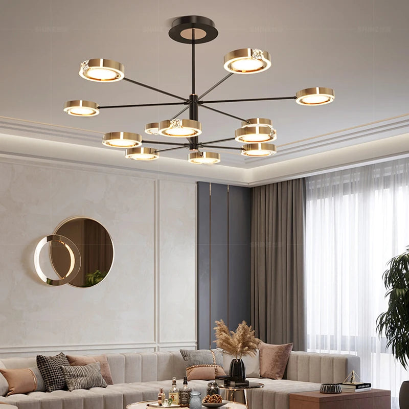 suspension led moderne au design minimaliste élégant pour intérieur - vue 4 sur 18