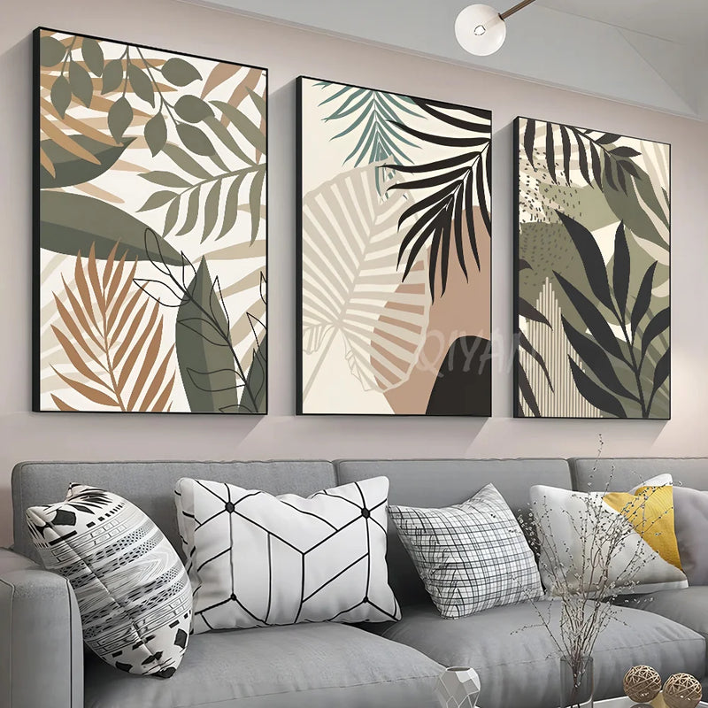 affiche en papier palmier décoration artistique pour intérieur