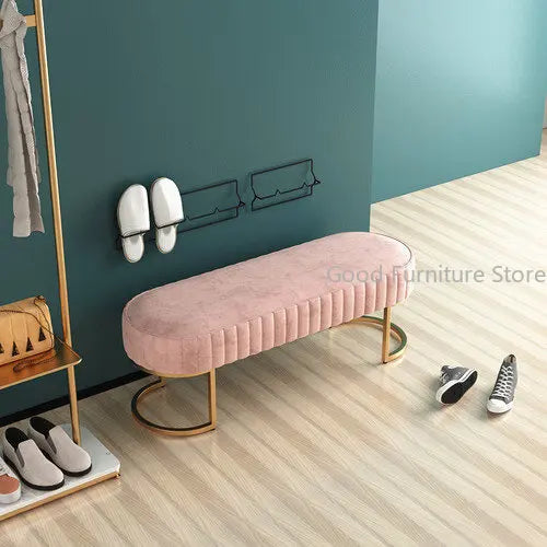 tabouret de chaussures luxe pouf ottoman pour hôtel café et magasin - vue 9 sur 12