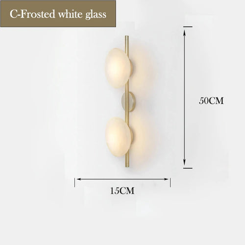 Modern minimalist glass LED wall light for interior decoration - vue 16 sur 17