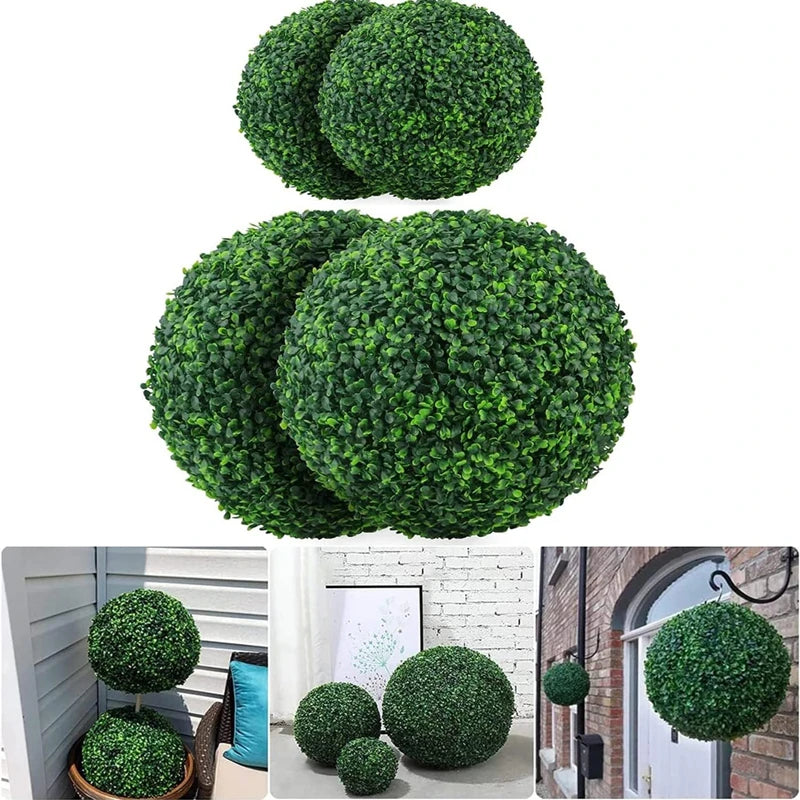 lot de boules topiaires artificielles pour décoration jardin et mariage - vue 3 sur 11