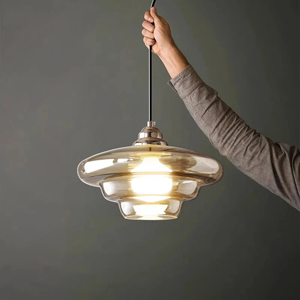 suspension décorative en verre plaqué nordique moderne - vue 5 sur 9