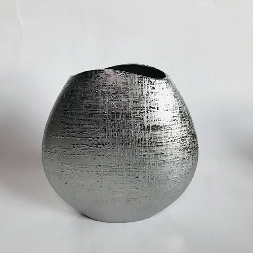 Geometrically Shaped Ceramic Flower Arrangement, Home Decor, Dining Room Bedroom Living Room Office Decor Creative Art Vase, 1Pc - vue 7 sur 11