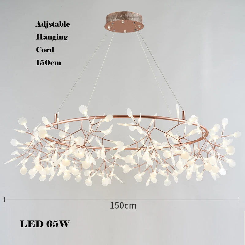 lustre créatif en acier inoxydable et acrylique pour décoration intérieure - vue 11 sur 18