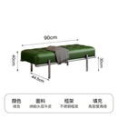 Stainless Steel Shoe Changing Bench, Long Stool, Italian Minimalist Leather, Bed-End Seat, Light, Luxury