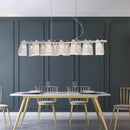 Minimalist floral glass chandelier for modern interiors