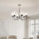 lustre en verre d'art style médiéval pour décoration intérieure moderne