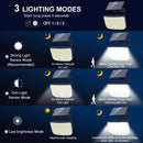 256 LED lumière solaire extérieure Super lumineux projecteurs avec télécommande IP65 étanche 3 Modes applique murale pour la décoration de jardin