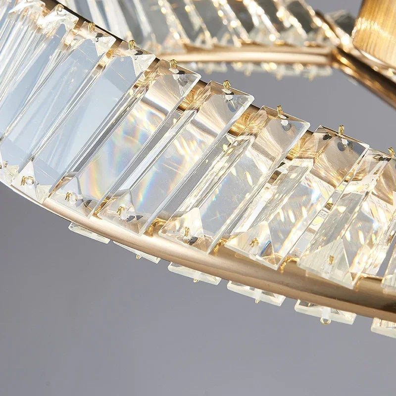 plafonnier led de luxe en cristal nordique décoratif d'intérieur - vue 7 sur 9