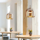 lustre led en verre moderne de luxe pour maison simple
