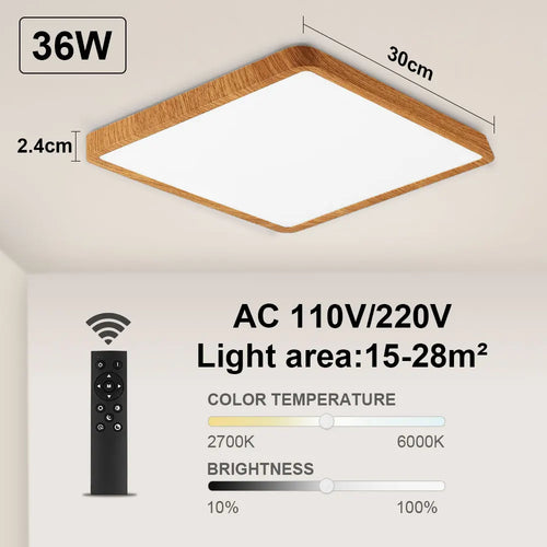 Tuya Smart LED plafonnier App commande vocale Alexa Google télécommande plafonniers carrés salon chambre éclairage - vue 9 sur 22