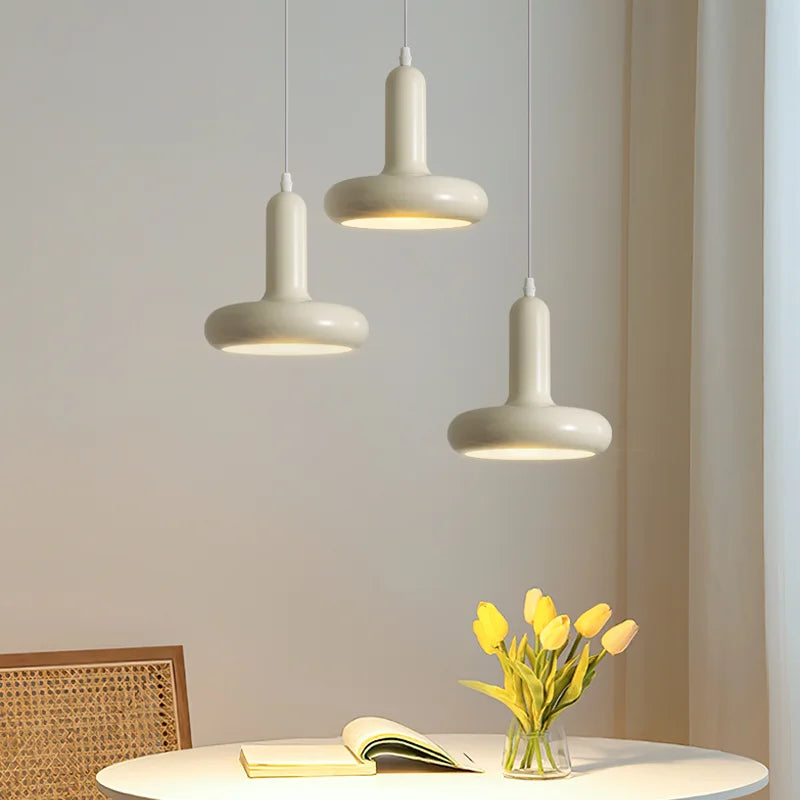 Nordique Bauhaus Rétro Blanc Restaurant Suspension Lumières Médiéval Designer Salle À Manger Lampe De Table Chambre Chevet Plafond Lustre - vue 2 sur 9