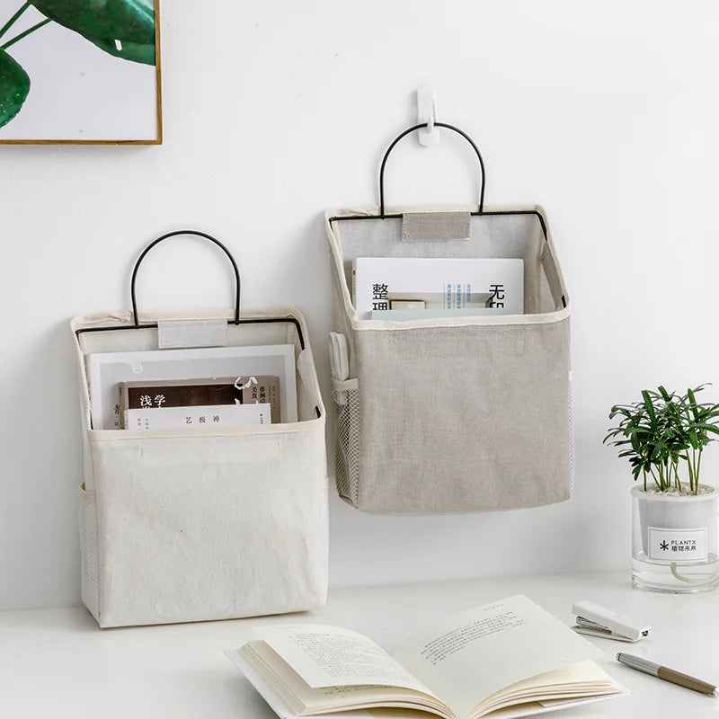 sac de rangement mural en tissu pour livres et magazines - vue 2 sur 12