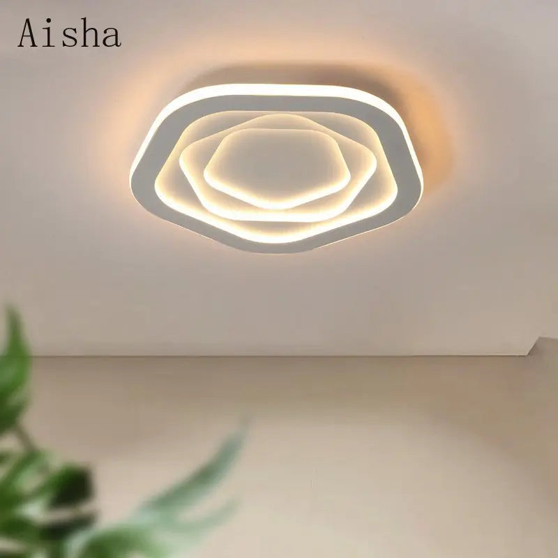 plafonnier moderne minimaliste design créatif lumière led ultra mince - vue 2 sur 12