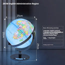 globe terrestre rotatif éducatif lumineux en anglais pour géographie