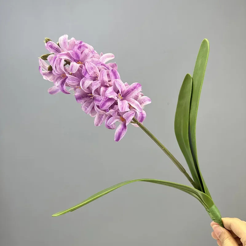 Set of 2 realistic artificial hyacinth flowers for indoor decoration - vue 10 sur 11