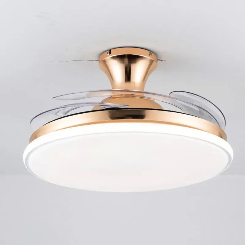 plafonnier intelligent avec télécommande et éclairage led invisible - vue 4 sur 7