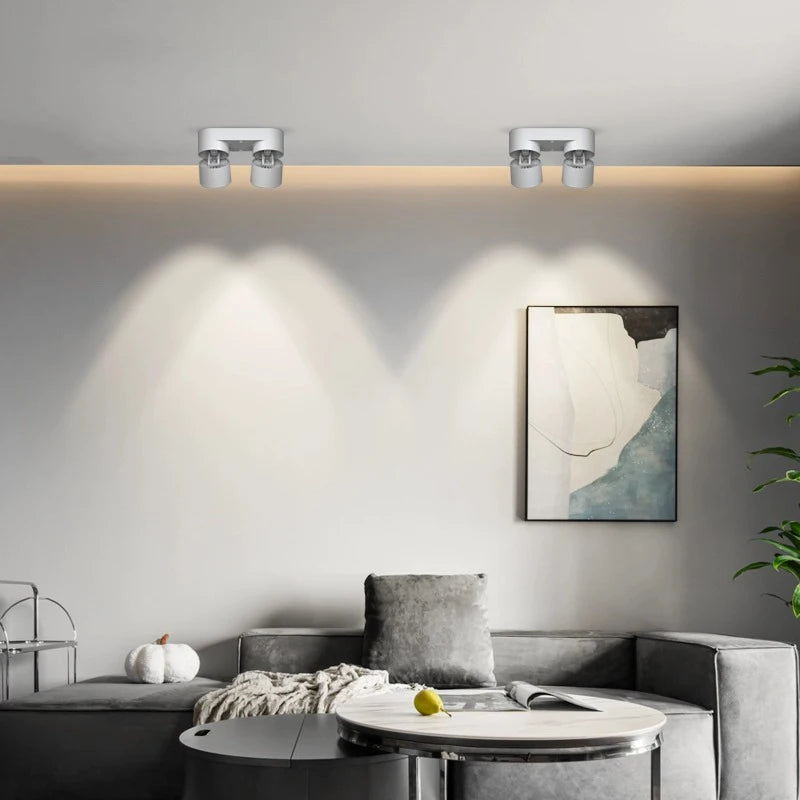 projecteur led pliable rotatif monté surface anti-éblouissement aluminium - vue 2 sur 7