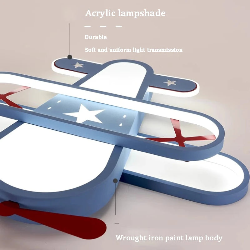 lustre avion pour chambre d'enfant décoration créative nordique
