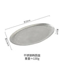 Assiette plate vintage acier inox style industriel camping