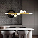lustre de bar long et luxueux en marbre véritable post-moderne