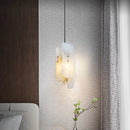 lampe suspendue en marbre avec fil de cuivre réglable 	 style