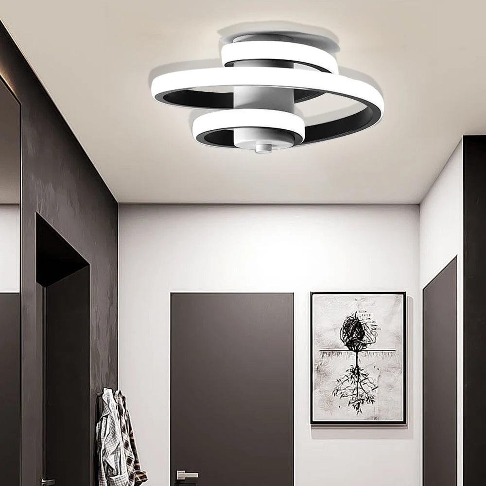 plafonnier led moderne en spirale pour un intérieur minimaliste - vue 4 sur 8