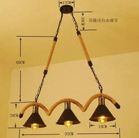 Retro hemp rope pendant light for vintage interiors