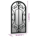 70x30 cm Black Garden Mirror for Outdoor Use, Home Decoration Wall Wall Decoration Living Room Decoration