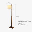 lampe de sol en bois massif abat-jour tissu nordique décoration intérieure