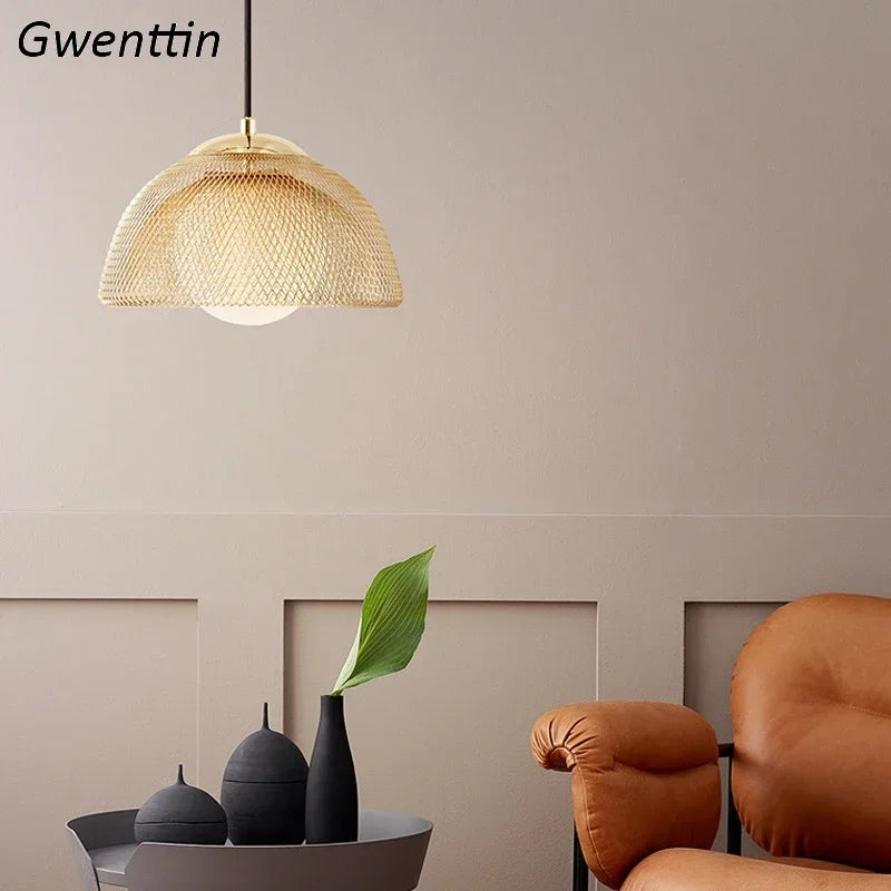lustre créatif en métal doré style art déco pour intérieur - vue 6 sur 8