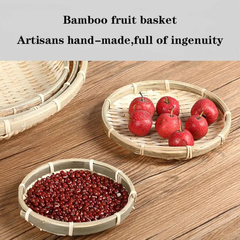 tamis en bambou naturel pour cuisine panier à pain décoratif rangement DIY - vue 6 sur 7