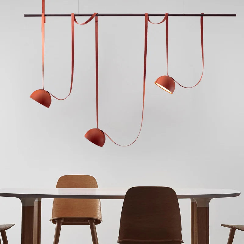 lustre led artistique en forme de ceinture pour intérieur - vue 2 sur 9