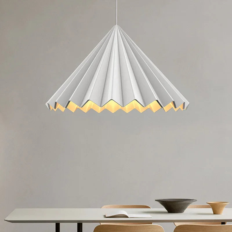Nordic resin umbrella LED pendant light minimalist design for dining room, kitchen, home decor and bedroom chandeliers - vue 3 sur 7