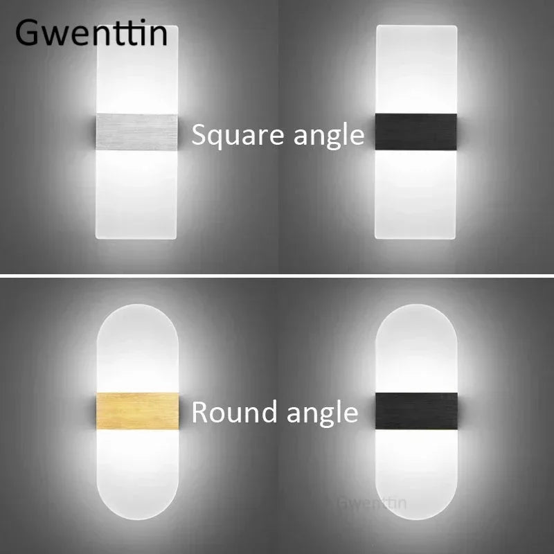 applique murale led moderne en acrylique pour décoration intérieure - vue 2 sur 6