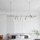 Decorative minimalistic gold LED pendant light