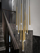 lustre led postmoderne nordique en cristal suspendu