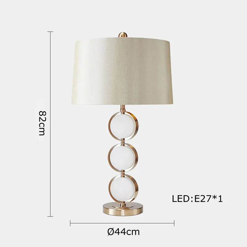 lampe de table rétro en tissu pour décoration intérieure