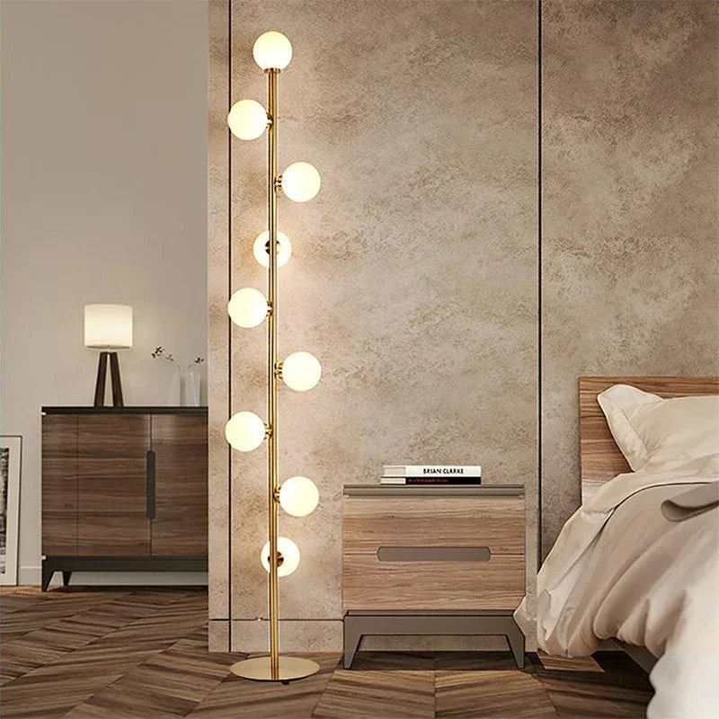 lampadaire led moderne boule de verre style nordique décoratif