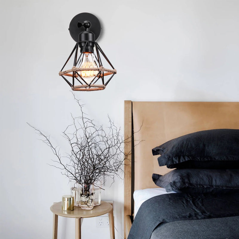Applique murale industrielle Vintage avec abat-jour